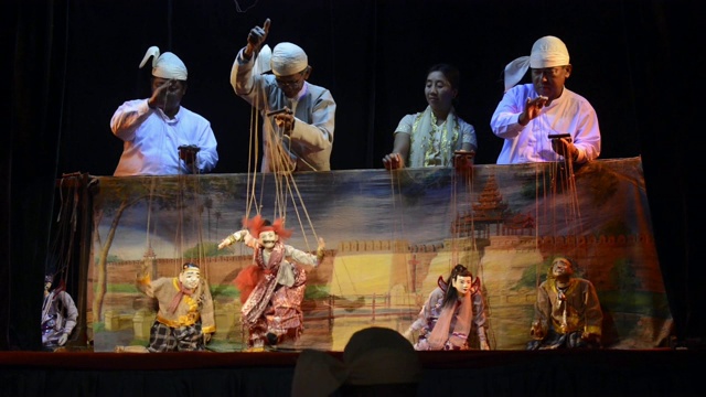 传统木偶戏在曼德勒，缅甸视频下载