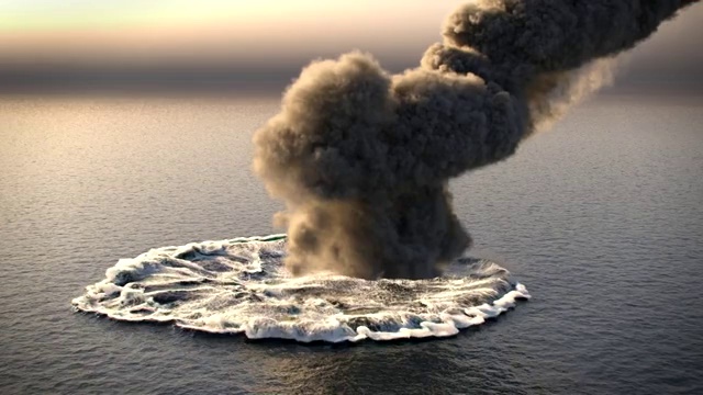 陨石掉进了海洋视频素材