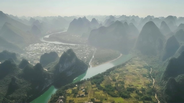 桂林鸟瞰图视频素材