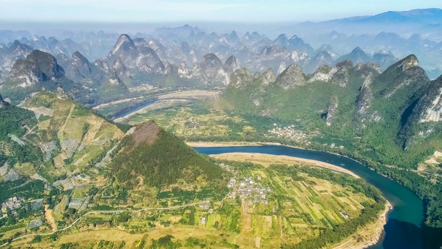 桂林鸟瞰图视频素材