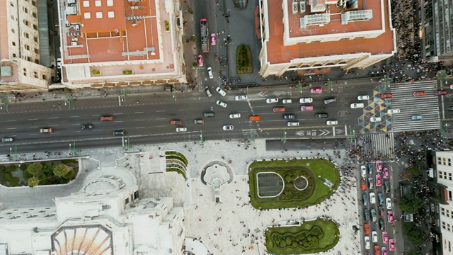 鸟瞰图的墨西哥城中心视频素材