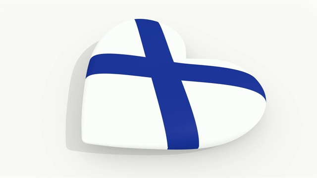 心的颜色和标志的圣安德鲁在白色的背景，环视频下载