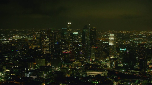 城市夜景鸟瞰图视频下载