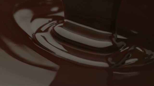 巧克力倒入慢镜头(特写)视频素材