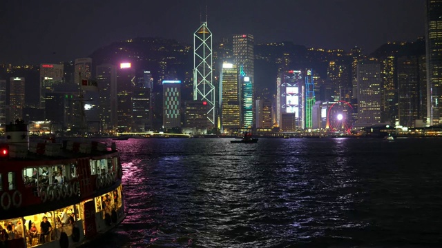 时间流逝在香港维多利亚港视频素材