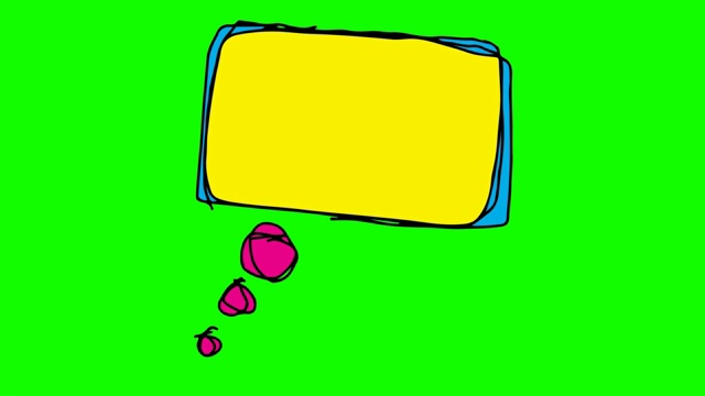孩子们以气泡为主题绘制绿色背景视频素材