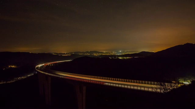 夜间高架桥视频素材