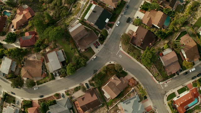 鸟瞰加州郊区蔓延视频素材