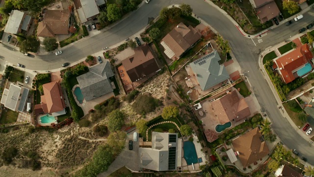 鸟瞰南加州郊区蔓延-无人机拍摄视频素材