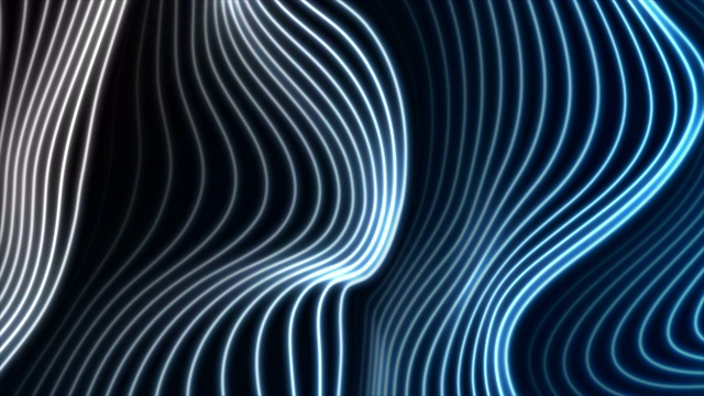 白蓝色霓虹曲线波浪线视频动画视频素材
