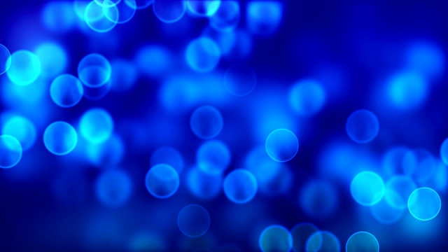 散焦粒子-蓝色，绿松石色-可循环视频素材