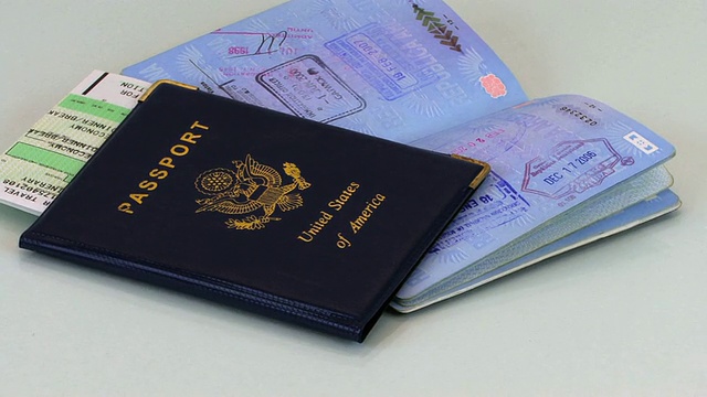 护照及机票HD视频素材