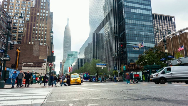 4k时光流逝:纽约街道视频素材