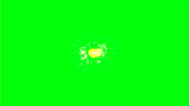 绿色屏幕上的太空爆炸视频素材
