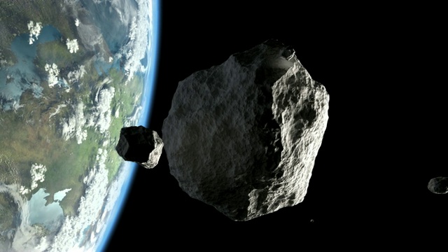 地球轨道上的小行星视频下载