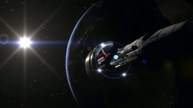 宇宙飞船离开地球轨道视频下载