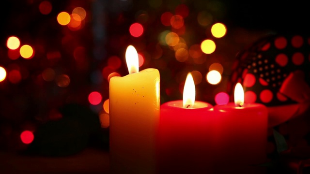 蜡烛和Giftboxes视频素材