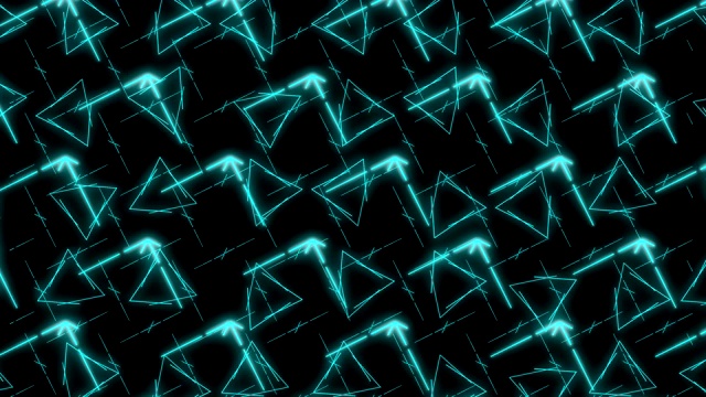 4k蓝色三角形抽象图案背景视频素材