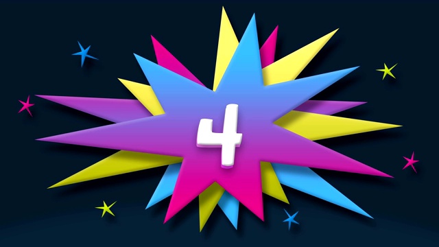 4 .文字气球上有五颜六色的星星视频下载