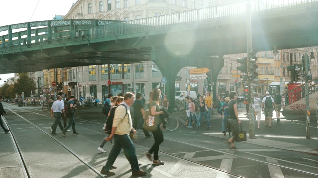 德国柏林繁忙的街道视频下载