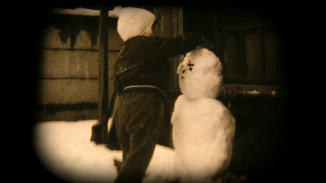60年代的8毫米镜头，玩雪人视频下载