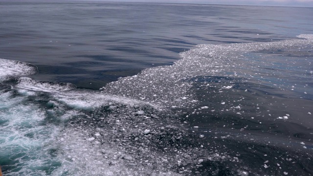 南极冰山的鸟瞰图视频素材
