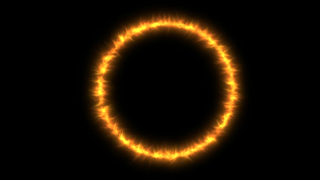 金色闪烁的圆圈粒子孤立在黑色的背景。视频素材