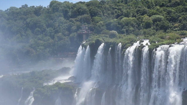 Iguazú瀑布在阿根廷的全景视频素材