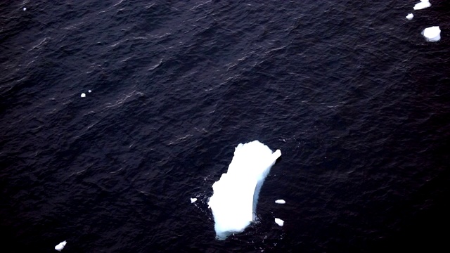 南极冰山的鸟瞰图视频素材