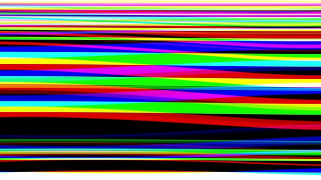 抽象多色逼真屏幕小故障闪烁，模拟视频素材