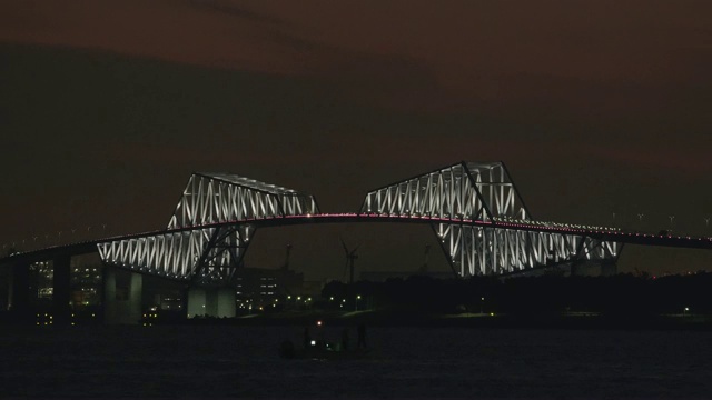 晚上的东京门桥视频素材