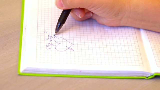 钢笔在日记里画一颗心视频下载