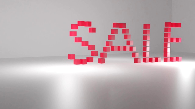 3D动画字体销售视频素材