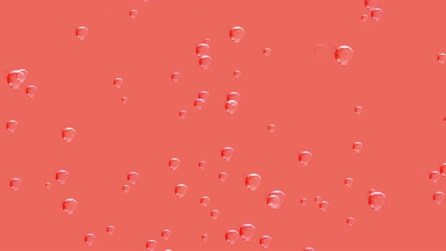 气泡漂浮在活珊瑚的背景上视频素材