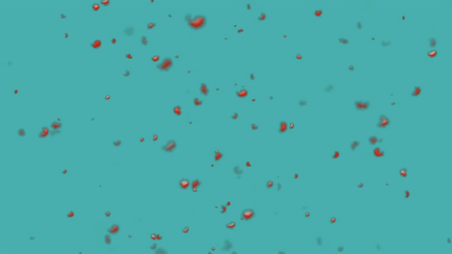 活珊瑚尘埃漂浮在绿松石背景视频素材
