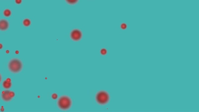 活珊瑚气泡从左到右漂浮在屏幕上视频素材