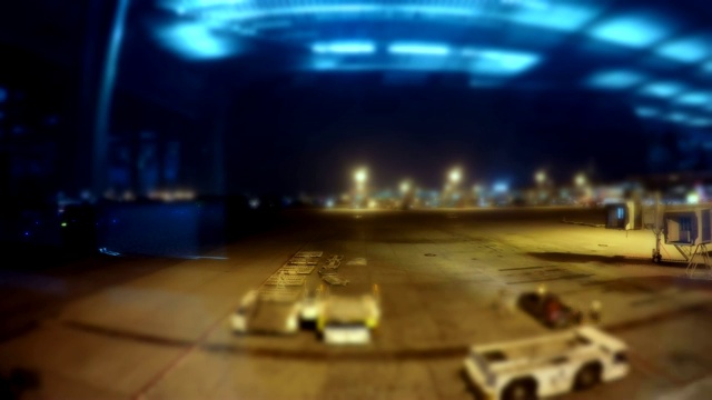 泰国素万那普机场夜景，时光流逝视频素材