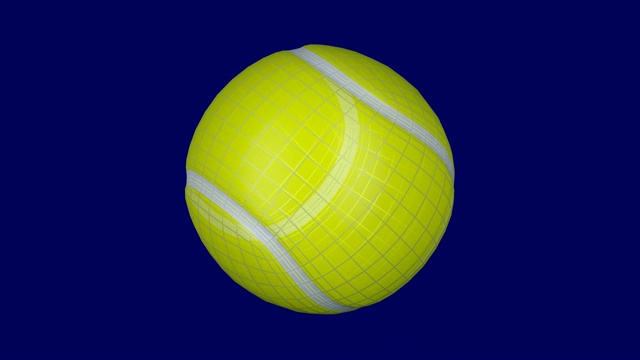网球的三维线框模型视频素材