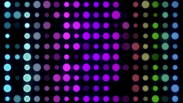 4k多色Led圆灯-无限循环视频素材