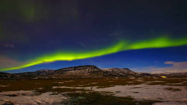 冰岛北极光的延时视频视频素材