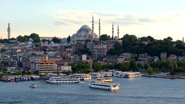 伊斯坦布尔Suleymaneiye清真寺视频素材