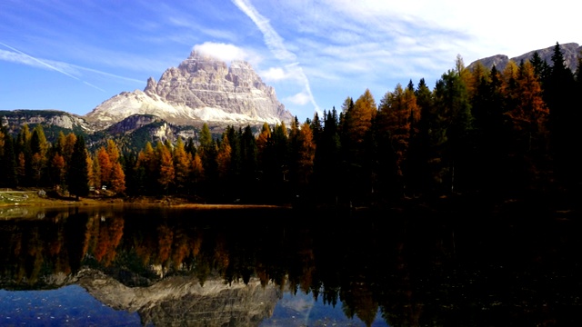 意大利Dolomites的安托诺湖的时间流逝视频下载