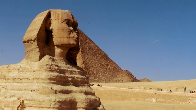 埃及吉萨高原的狮身人面像视频素材