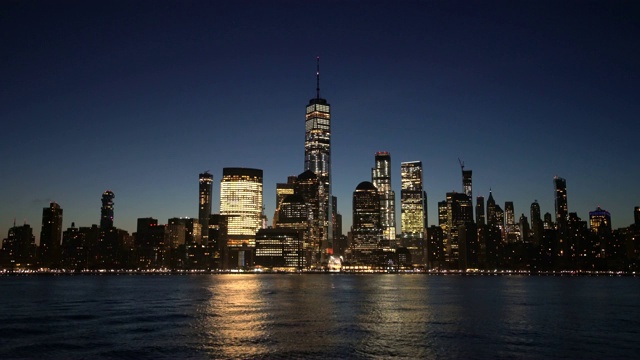 MS Lower Manhattan at dawn /纽约市，美国视频素材