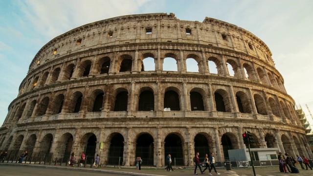 欧洲，意大利，罗马斗兽场的超时空。——延时视频下载