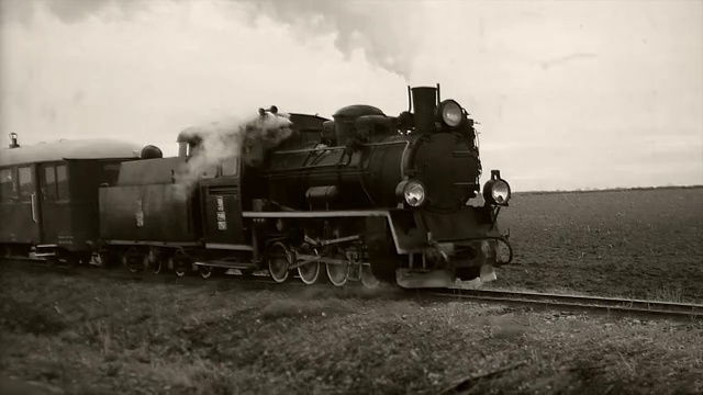 复古蒸汽列车回路视频素材