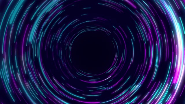 蓝色和紫色抽象圆形径向线背景。视频素材