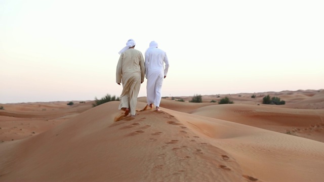 来迪拜沙漠度周末的阿拉伯朋友视频下载