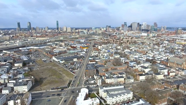 4 .波士顿，马萨诸塞州天际线，南波士顿视频下载