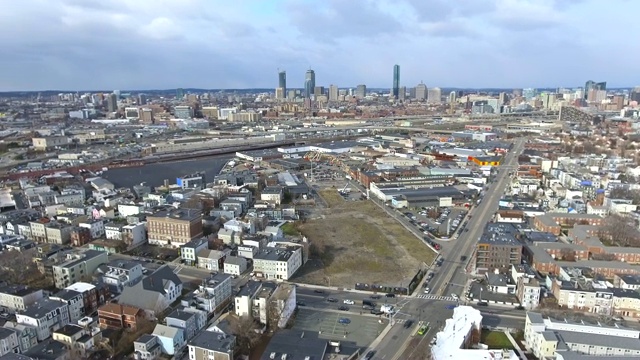 6 .波士顿，马萨诸塞州天际线航拍视频下载